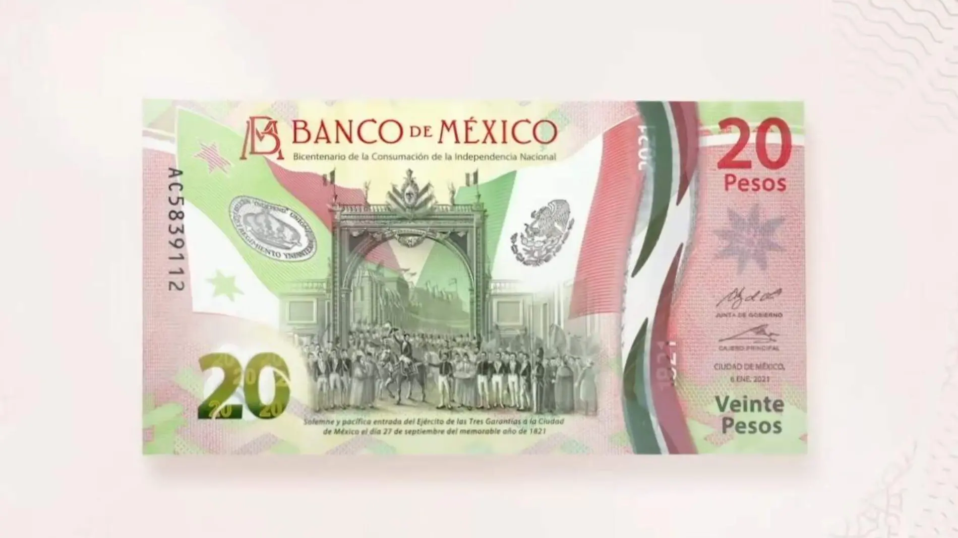 Billete de 20 pesos conmemorativo